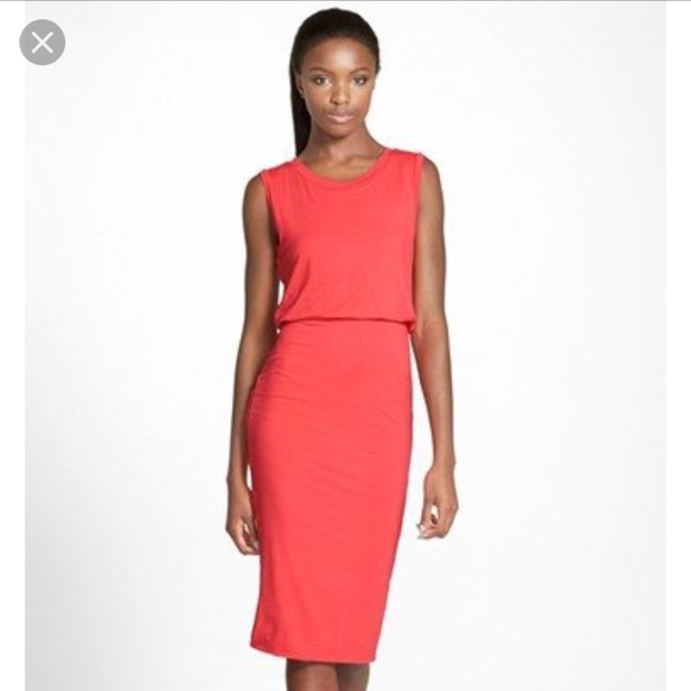 Leith coral dress.